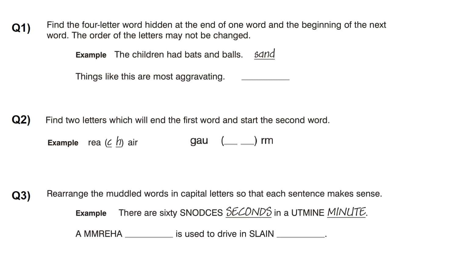 Verbal Reasoning